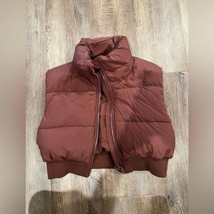 Zara cropped puffer vest